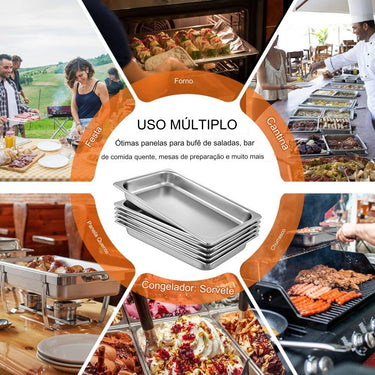 Conjunto de 6 Recipientes Gastronorm GN1/1