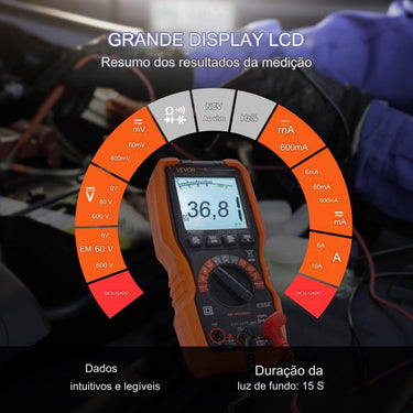 Multímetro Digital 4000 Contagens Voltímetro