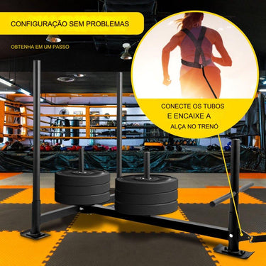 Trenó Fitness musculaçao crossfit 23 kg 112 x 775 x 92 cm
