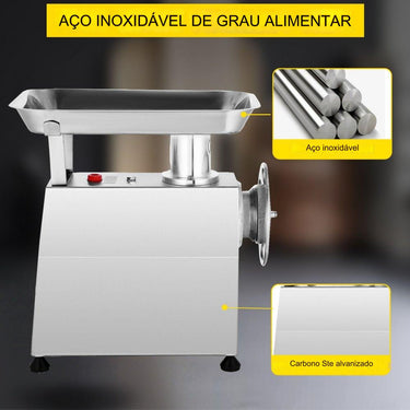 Moedor de Carne Elétrico: 250kg/h Aço Inoxidável