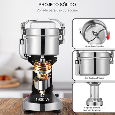Moinho Grãos Elétrico 350g - Especiarias