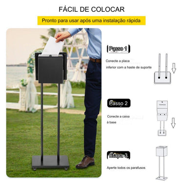 Caixa de sugestões  - 22x20x24cm com fechadura digital