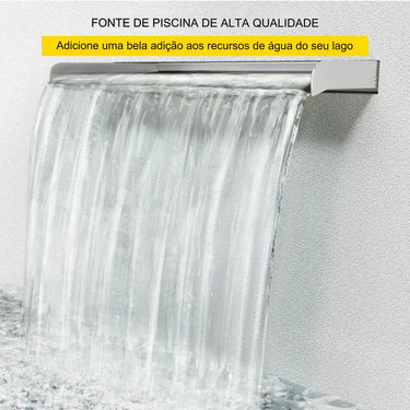 Chuveiro em cascata piscina  - Fonte - Decoração de Jardim