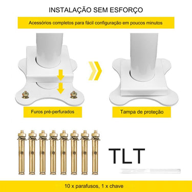 Corrimão exterior  de escada - 4 pés - entrada casa