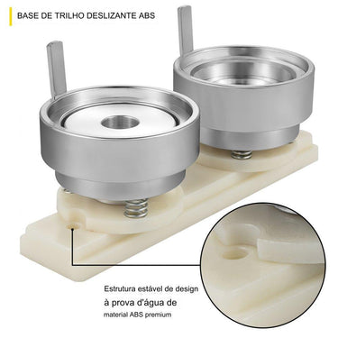 Máquina de Botões  - 50mm com Conjunto de Carimbos