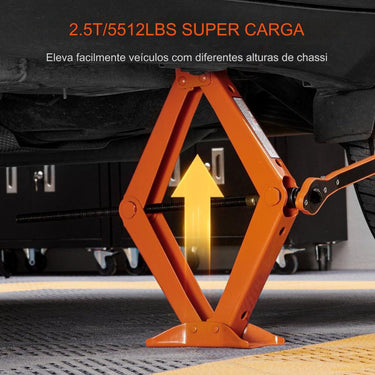 Scissor Jack Manual de 2.5t com Chave de Impacto