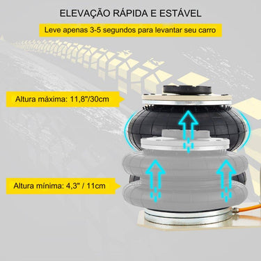 Pneumático Jack de 2t com 2 Anéis de Ar