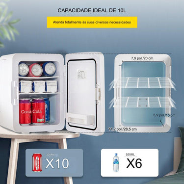 Mini Frigorífico de 20L 2 em 1 com Controlo