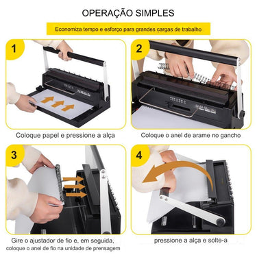 Encadernadoras de Espiral e Arame para Livros