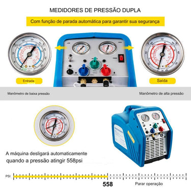 Estação de Recuperação de Refrigerante  de 3/4 HP