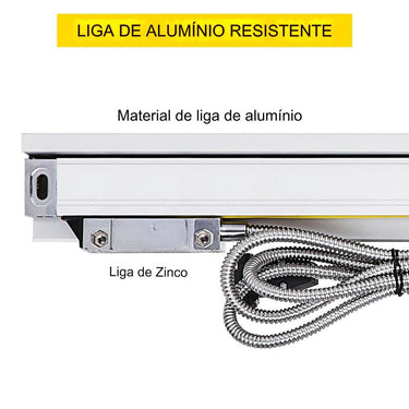 Escala Linear de 250mm a 1000mm para Máquinas de Usinagem (2 Eixos)