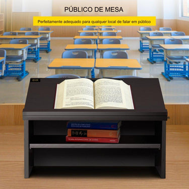 Púlpito móvel  - 49cm de altura com rodas e gaveta