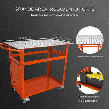 Mesa de Soldadura Móvel (91.4x61cm)