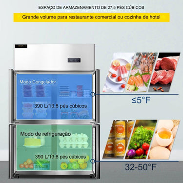 Frigorífico Comercial de 4 Portas (780L)