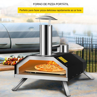 Forno de Pizza Profissional a Carvão 30cm