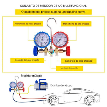 Vácuo Bomba 1.8CFM 50L/min 2 Vias