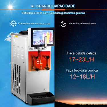Máquina de Slushy 8L 1200W Comercial