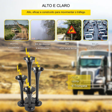 Kit de Trompa de Ar de Trem com Compressor