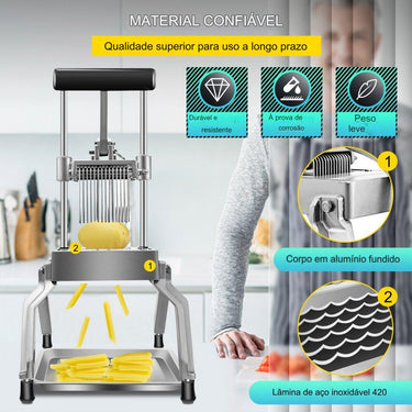 Cortador de Vegetais  - 3/16 de Polegada - Aço Inoxidável