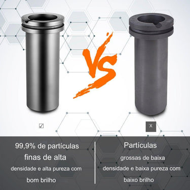 Tigela de Fusão de Grafite para Ouro e Prata