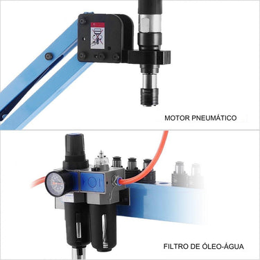 Máquina de Roscar Pneumática Vertical M3-M12
