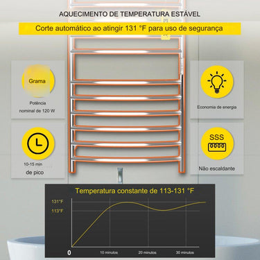 Aquecedor de toalhas para  casa de banho quarto 810x520x155 mm